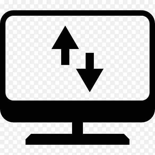计算机屏幕上的箭头向上和向下图标