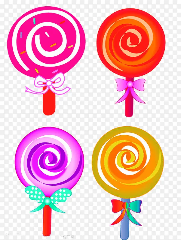 彩色卡通糖果波棒糖装饰图案