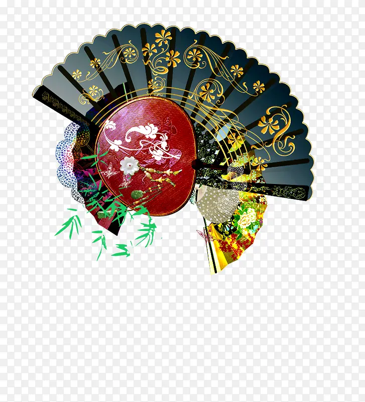 传统古典折扇PNG图片素材下载_图片编号10155647-PNG素材网