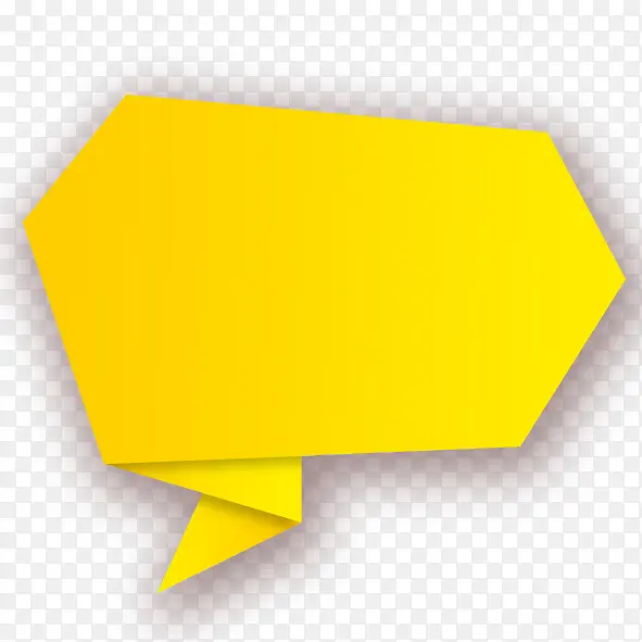 黄色折纸对话框