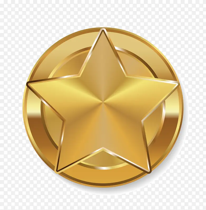 金色星星徽章