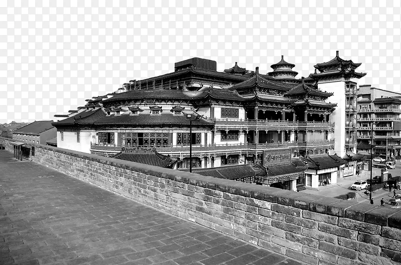 中式黑白建筑