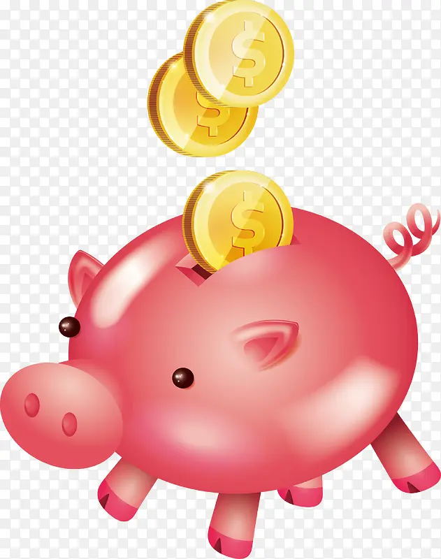 可爱粉色小猪存钱罐