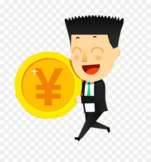 卡通金币人物