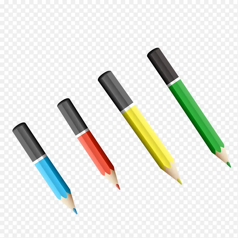 四色儿童绘画铅笔