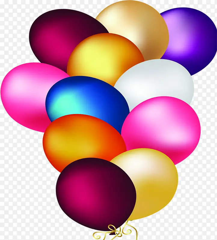 彩色卡通手绘节日气球