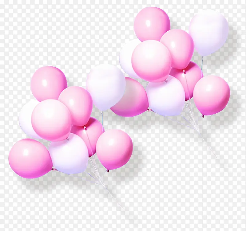 粉色节日气球装饰