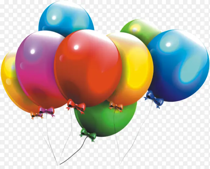 彩色卡通节日可爱气球
