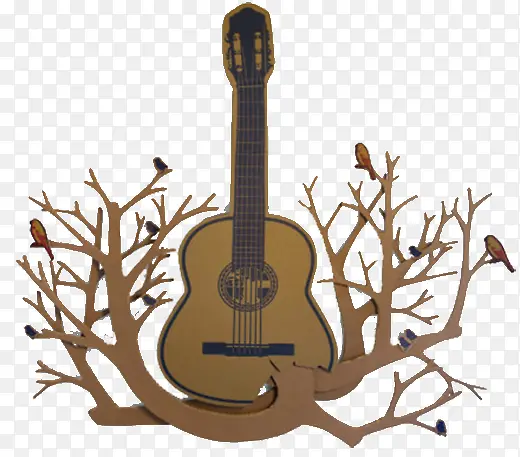 树枝小鸟吉他
