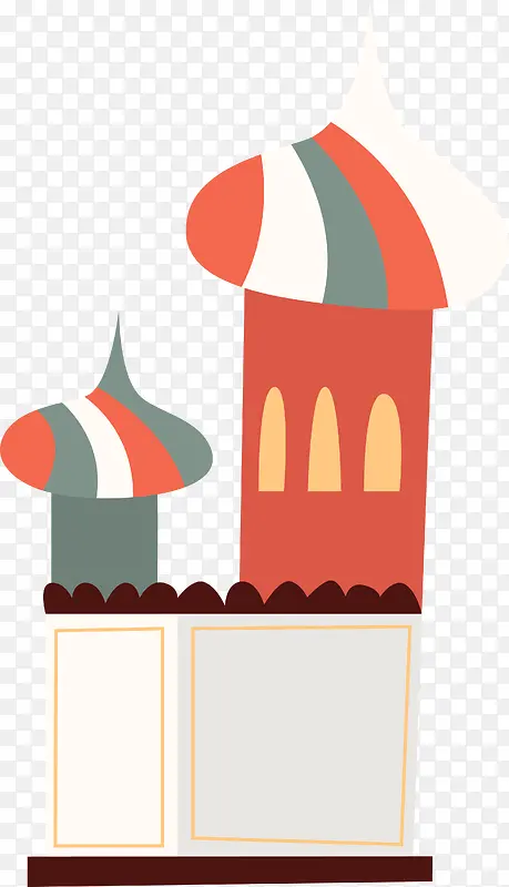 卡通城堡建筑装饰图案
