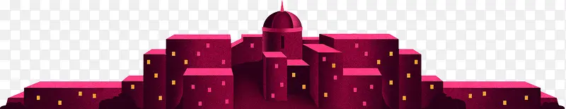 紫色城堡图案