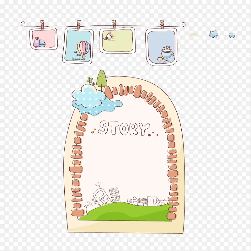 手绘卡通边框