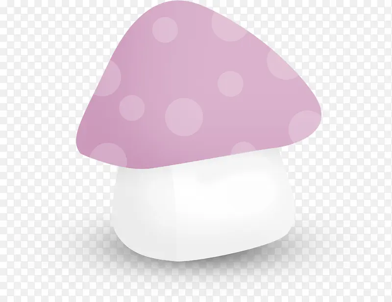 手绘可爱粉色蘑菇造型