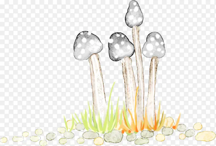 手绘简约蘑菇造型