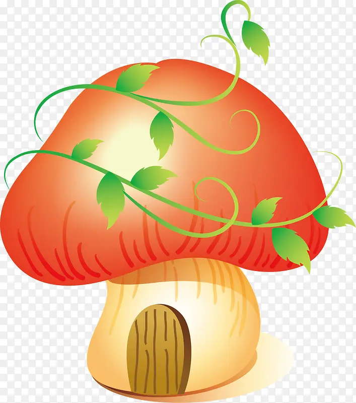 矢量素材红色蘑菇