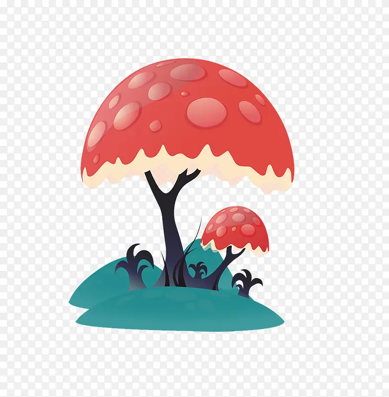 卡通蘑菇树