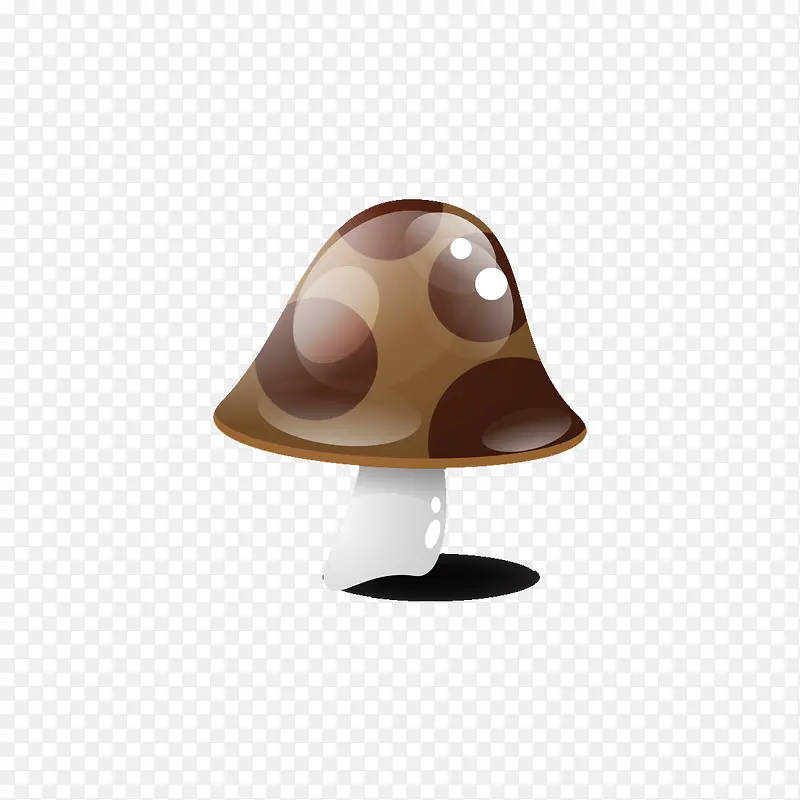 褐色尖顶小蘑菇可爱萌