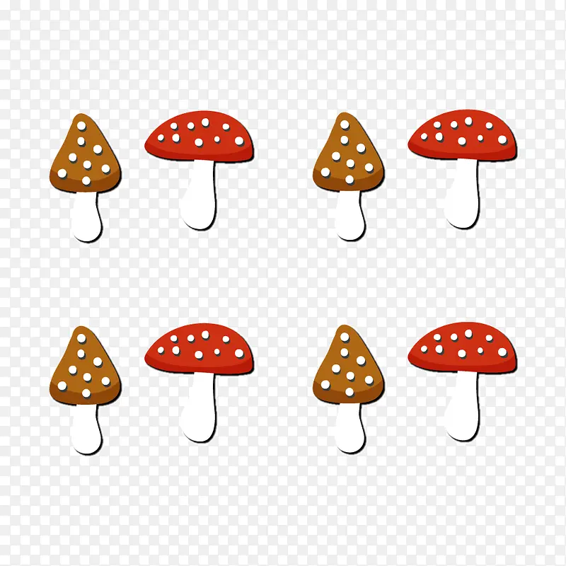 卡通彩色蘑菇