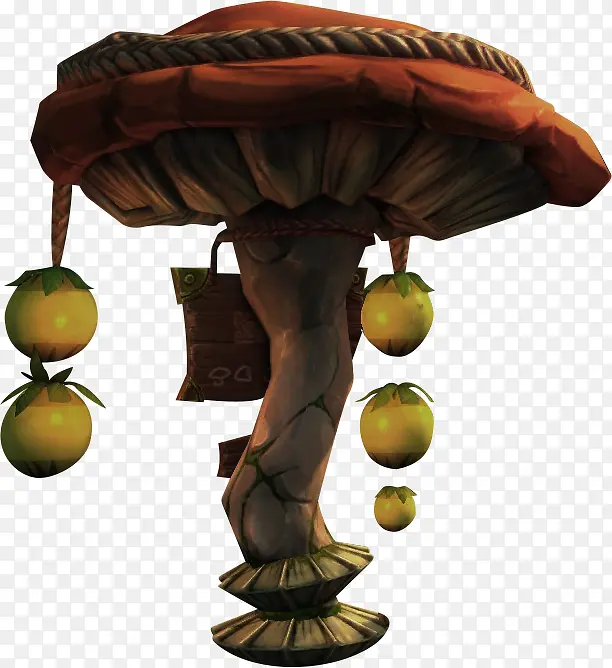卡通红色蘑菇果实