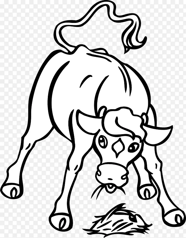 手绘 动物 牛
