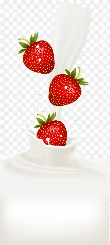 清新牛奶草莓