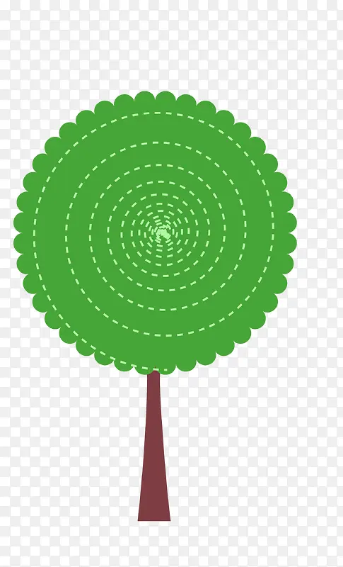 绿色卡通树木装饰