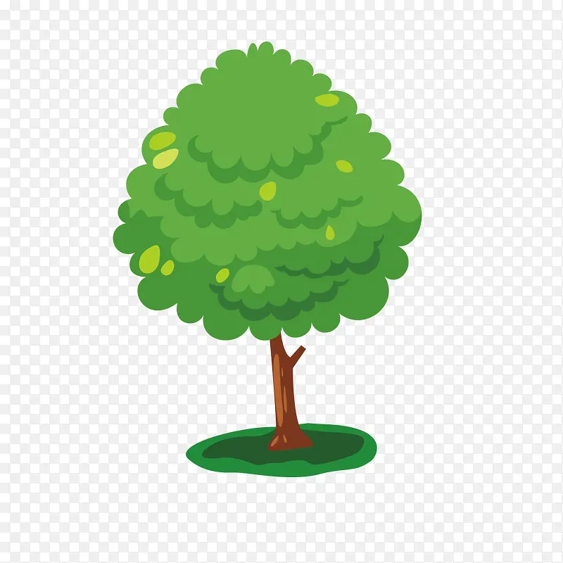 绿色卡通小树装饰