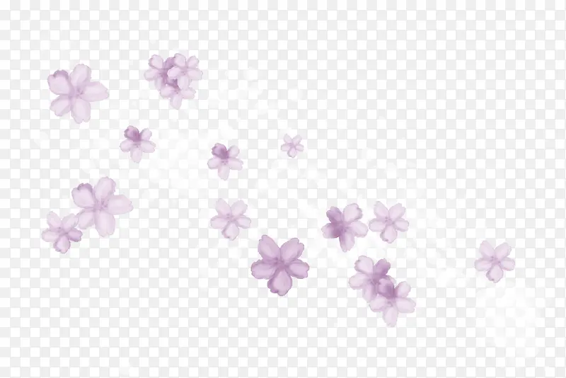 萌版 白色漂浮花朵