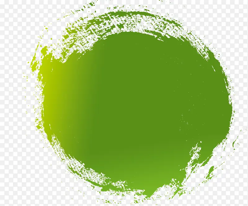 绿色清爽墨迹艺术