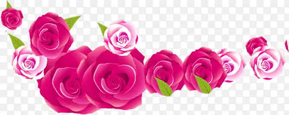 粉色浪漫玫瑰花装饰元素
