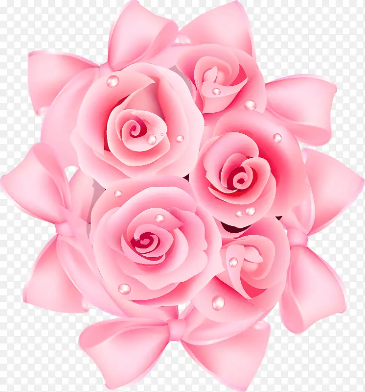 精美粉色玫瑰花