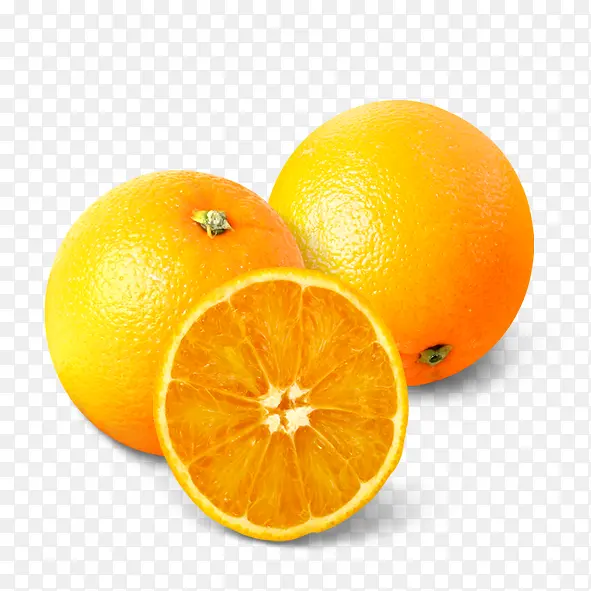 新鲜切开的橙子