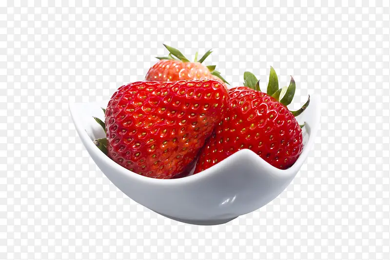 一碟新鲜草莓