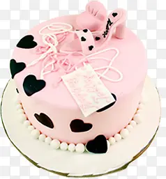 创意新鲜的粉红色牛奶蛋糕