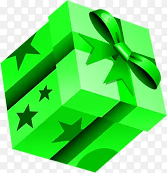 绿色礼盒礼物装饰图片