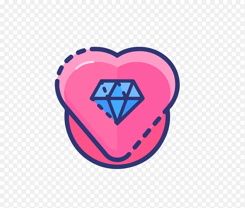 爱情钻石图标