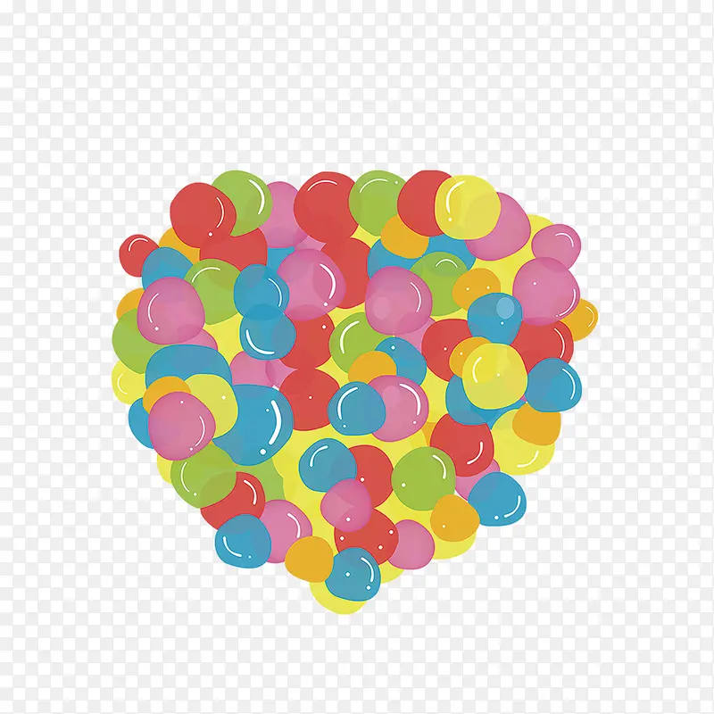 彩色心形气球