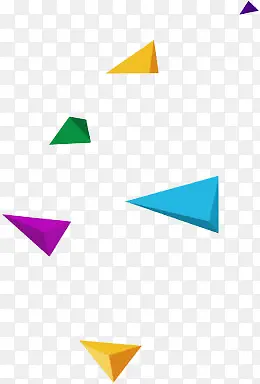 各色立体三角