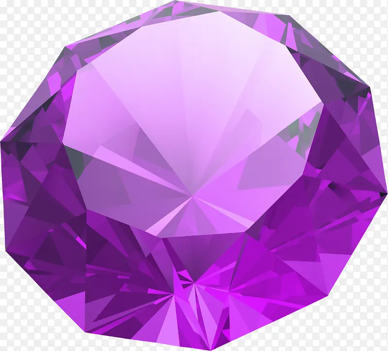 紫色卡通钻石抠图