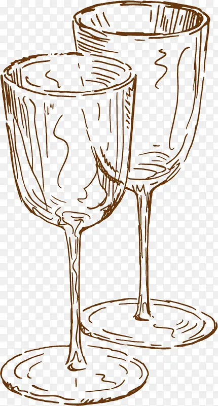 手绘葡萄酒创意酒杯