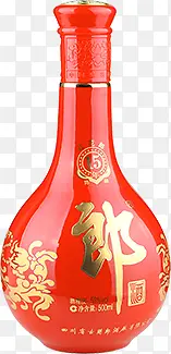 海报设计红色瓶装酒瓶