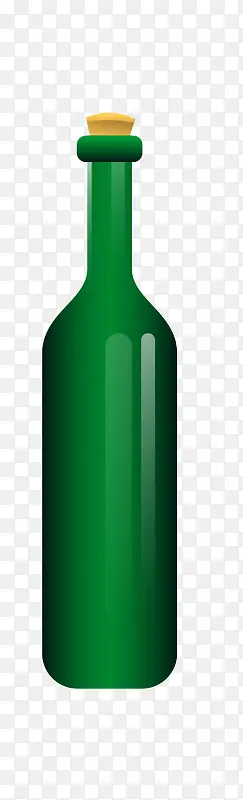 矢量绿色创意酒瓶玻璃瓶