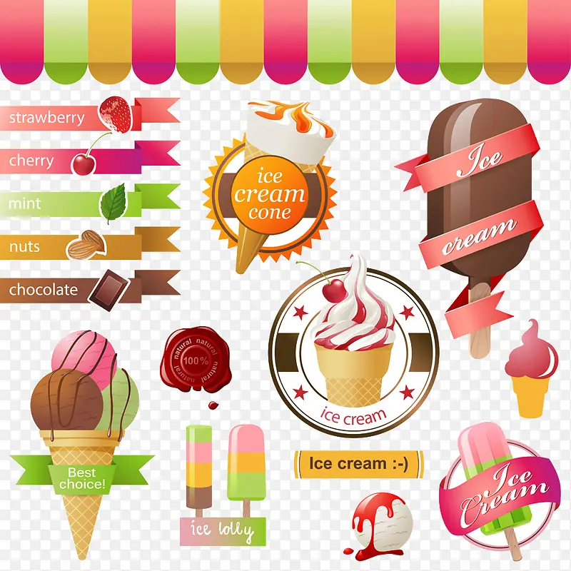 冰激淋商标设计图片
