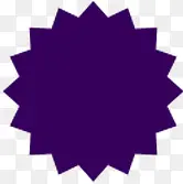 紫色爆炸活动标签符号