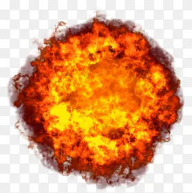 红色圆形火焰爆炸素材