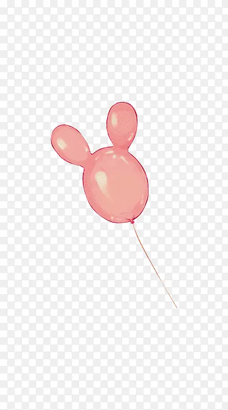 粉色的卡通气球