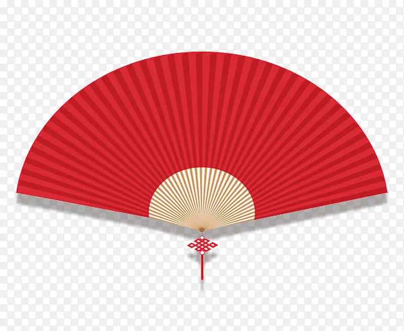红色中国风扇子装饰图案