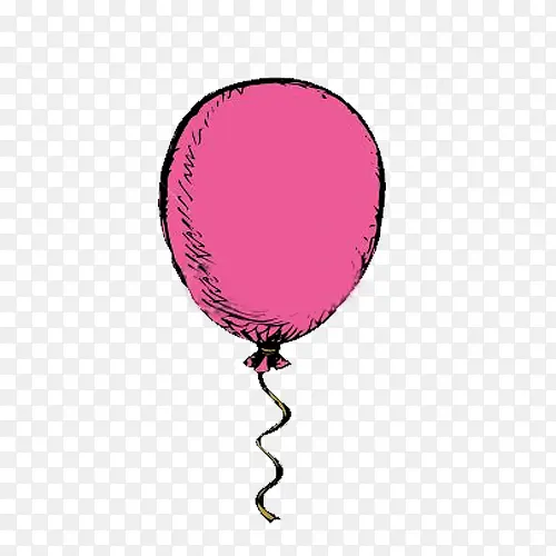 粉色气球彩绘