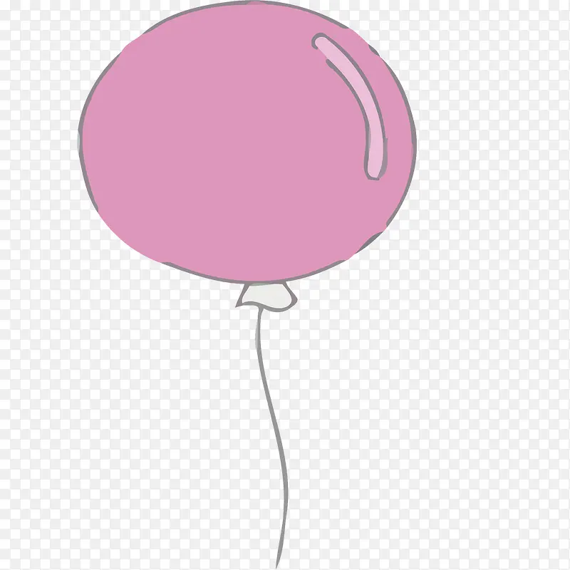 矢量手绘粉色气球素材