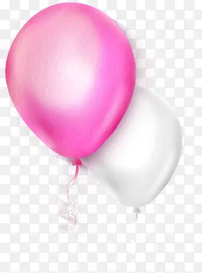 卡通涂鸦粉色气球漂浮效果